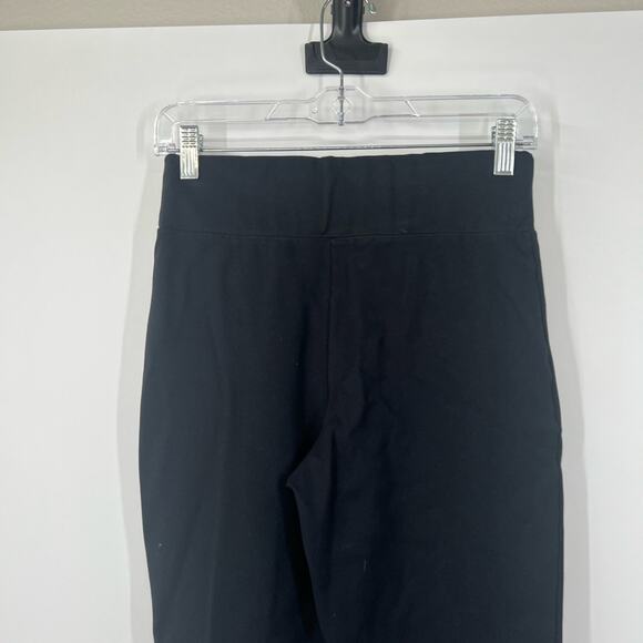 Abercrombie & Fitch Black High Rise Flare Pants Front Slits - Picture 6 of 7